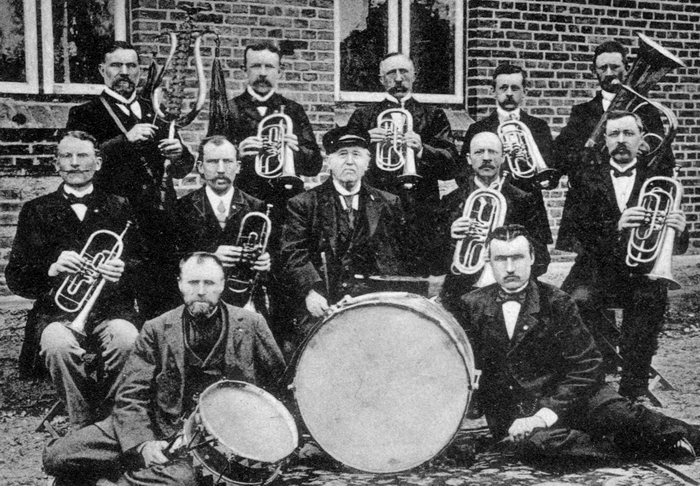 Afholdslogens hornorkester i Sønderborg omkr. 1880.